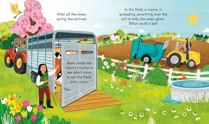 Usborne Peek Inside How a Tractor Works