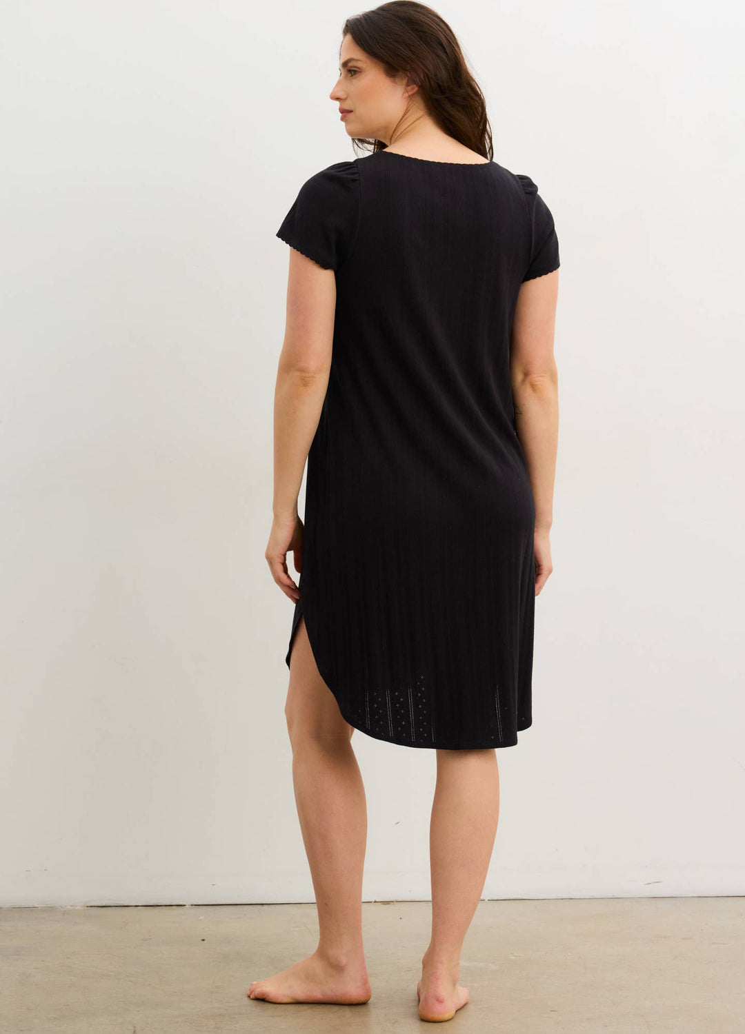 Hatch Collection The Pointelle Maternity Nursing Friendly Nightgown