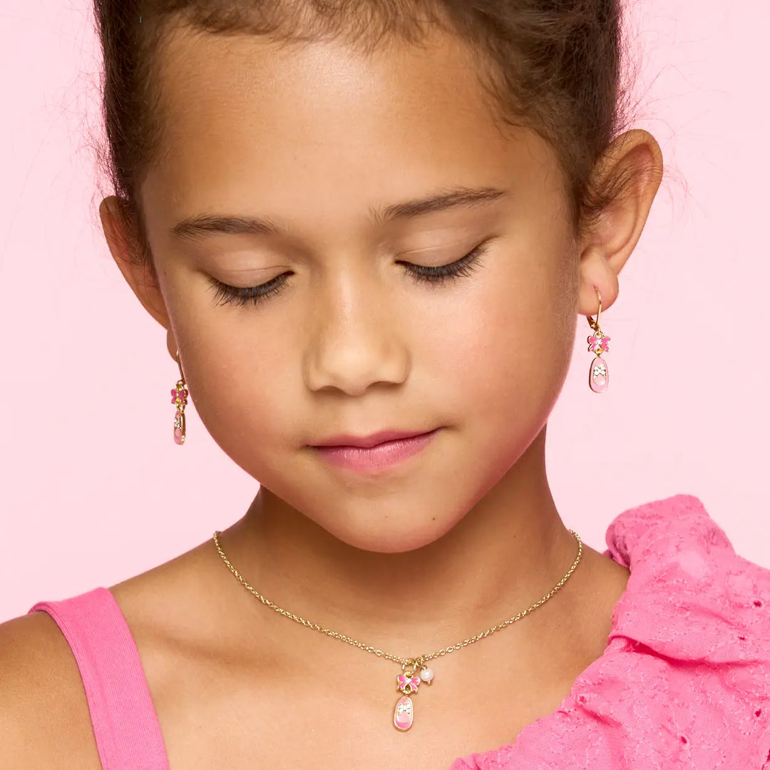 Girl Nation Sweet Petite Necklace- Crystal Ballet Shoe