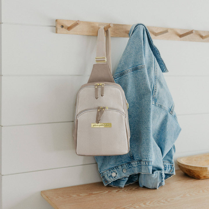 Criss-Cross Sling - Grey Matte Cable Stitch