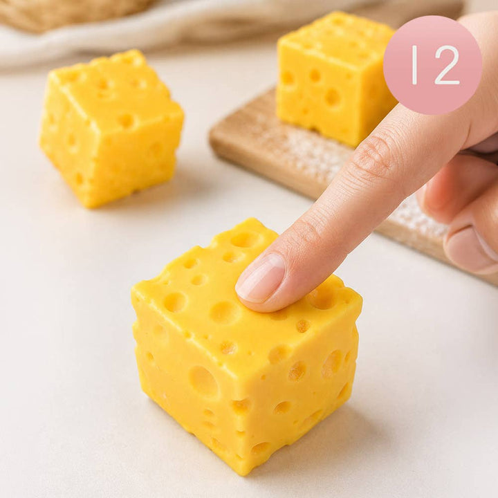 Cheese Cube Squeeze Squishy