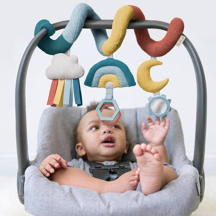 Itzy Ritzy Bitzy Bespoke Itzy Bitzy Spiral Car Seat Activity Toy - Rainbow