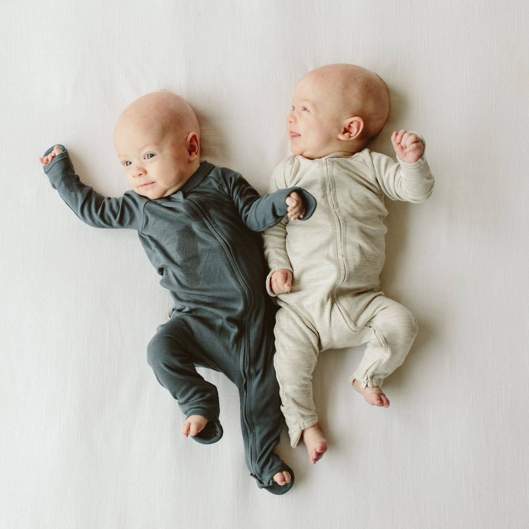 Goumi Grow With You Footie + Snug Fit - Storm Gray