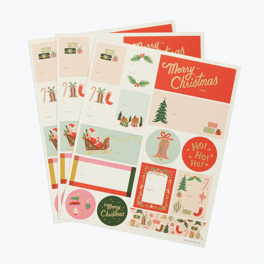 Rifle Paper Co Deck the Halls Stickers & Labels - Pack of 3