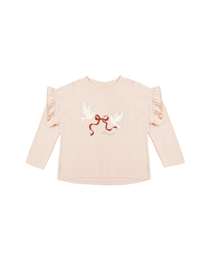 Rylee + Cru Ruffle Long Sleeve Tee - Peace