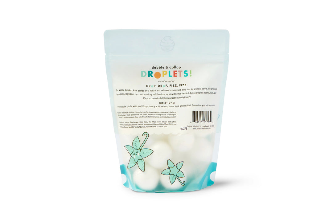 Dabble & Dollop Droplets Mini Bath Bombs- Vanilla