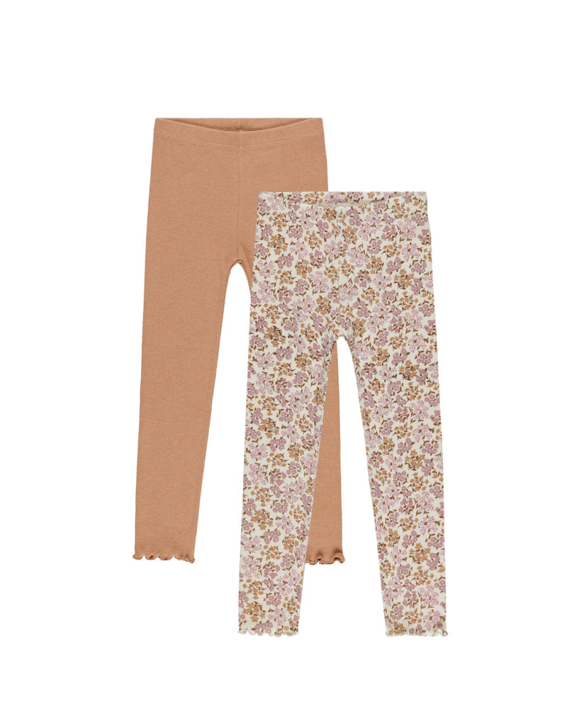 Play x Play Ribbed Leggings - Wildflower, Grapfruit