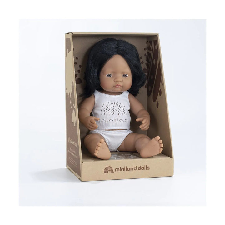 Miniland Dark Haired Doll