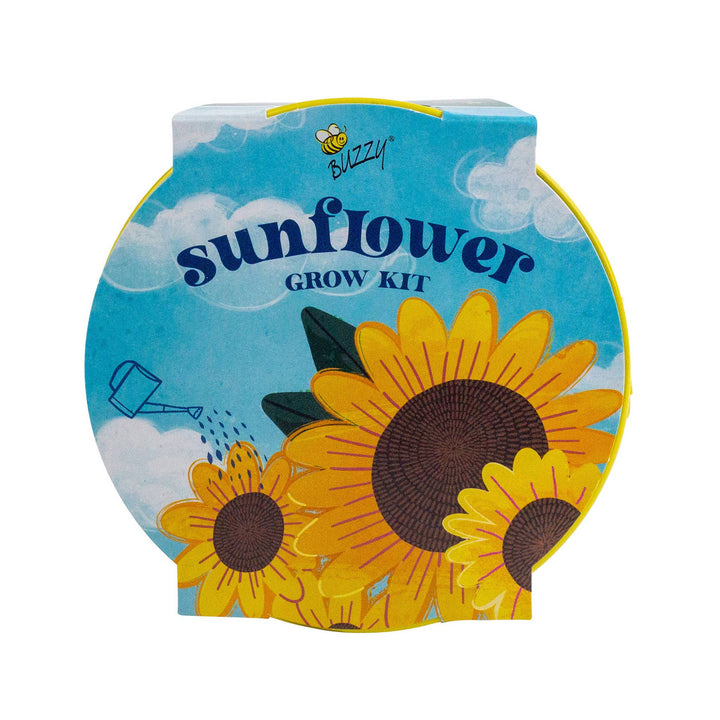 Buzzy Seeds Grow Gifts Kids Flower Grow Pail Sunflower Garden Kit – Indoor Gift