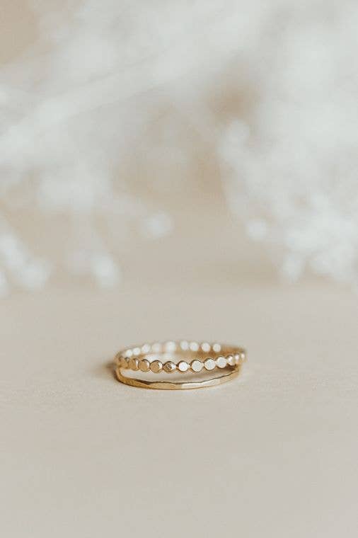 Milk Moon Dot Stacking Ring