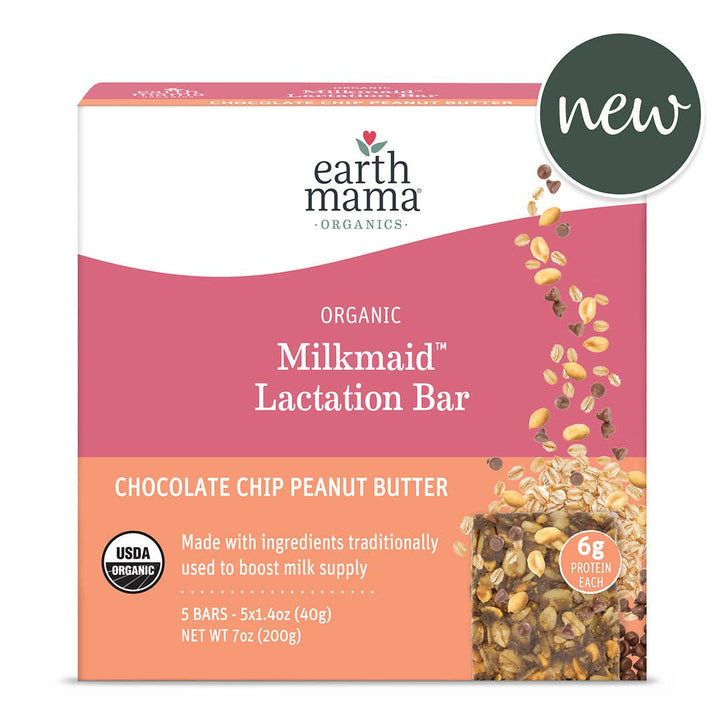 Earth Mama Organic Milkmaid® Lactation Bars - Chocolate Chip Peanut Butter