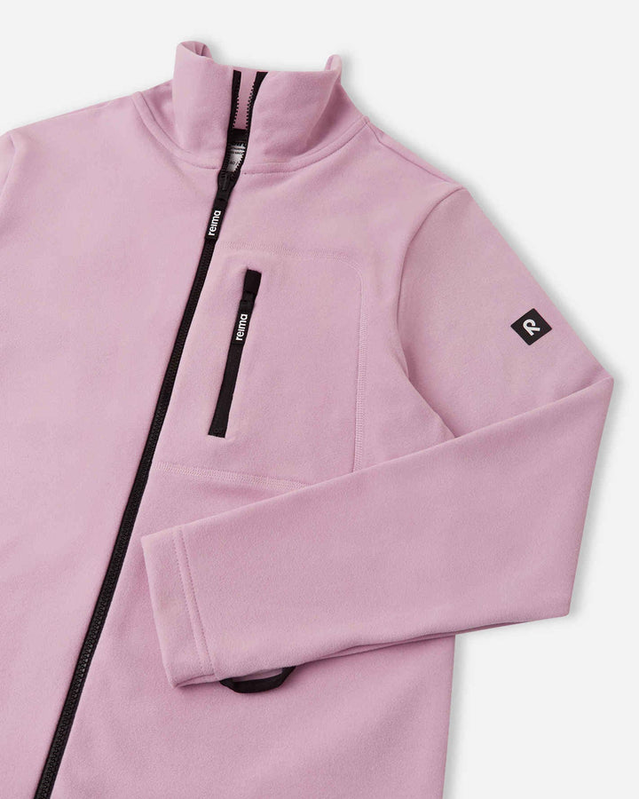 Reima Iisisti Soft Jersey Full Zip Sweater - Grey Pink