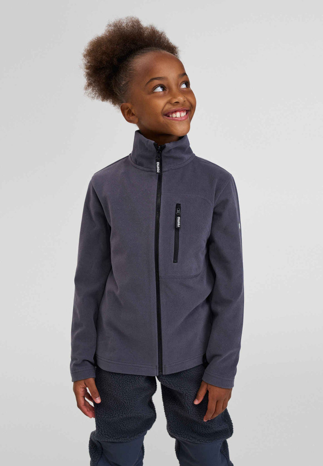 Reima Iisisti Soft Jersey Full Zip Sweater - Soft Black