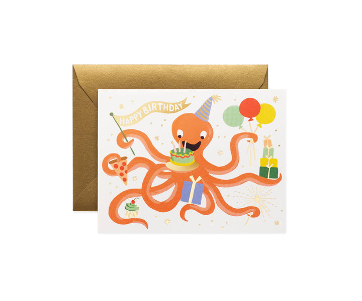Rifle Paper Co Octopus Birthday Card