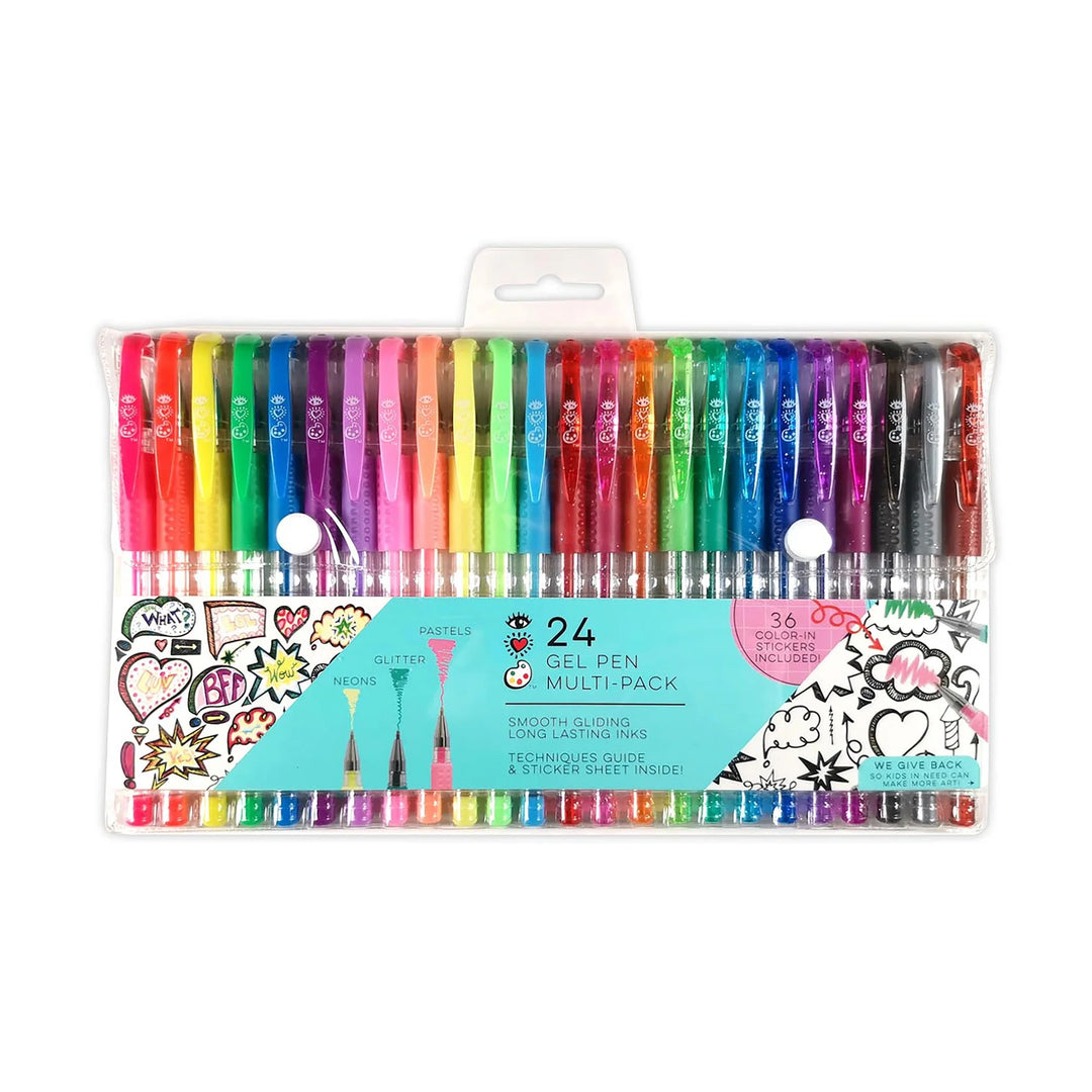 Bright Stripes iHeartArt 24 Gel Pen Multipack