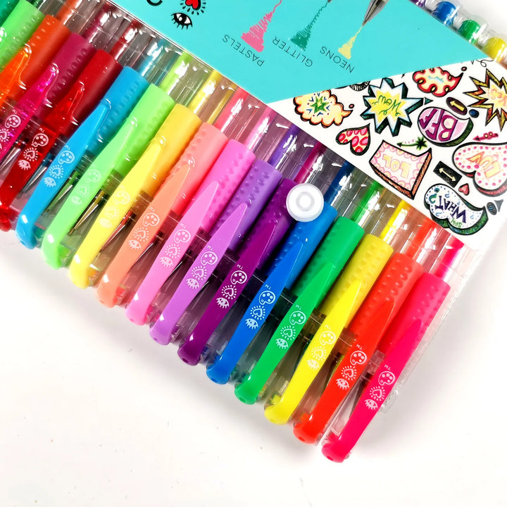 Bright Stripes iHeartArt 24 Gel Pen Multipack