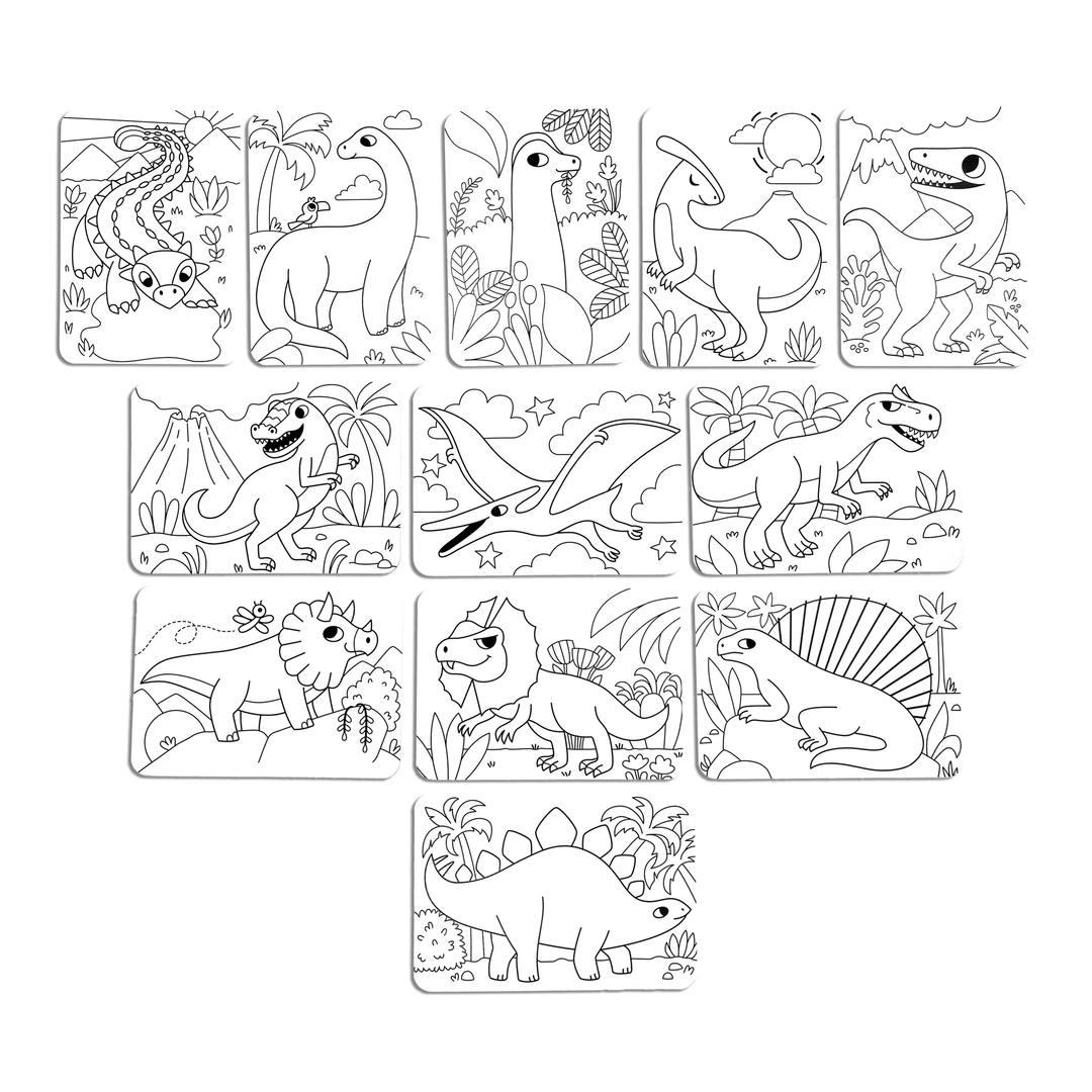 Ooly Undercover Art Hidden Pattern Coloring Activity - Dino-tastic