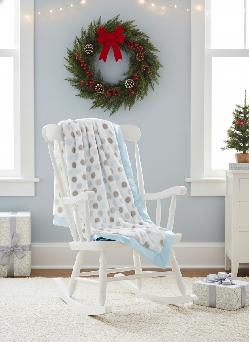Little Giraffe Lux Dot Baby Boy & Toddler Blanket