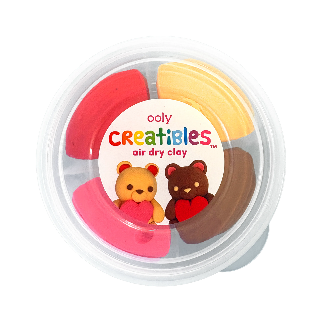 Ooly Creatibles Air Dry Clay BFFs Kit - Lovely Bears (Set of 4 Colors)