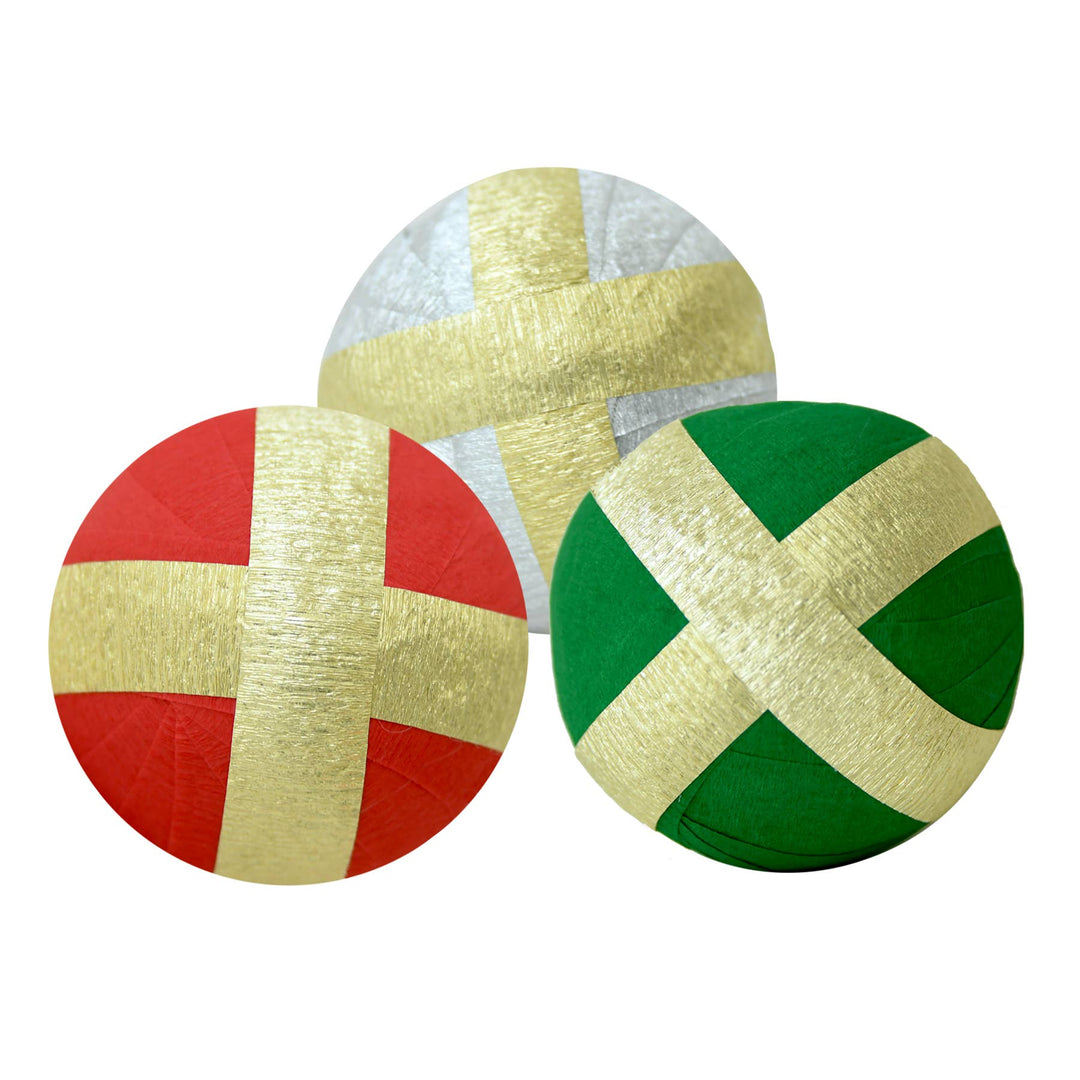 TOPS Malibu Mini Surprise Ball - Christmas Gold Metallic Stripes