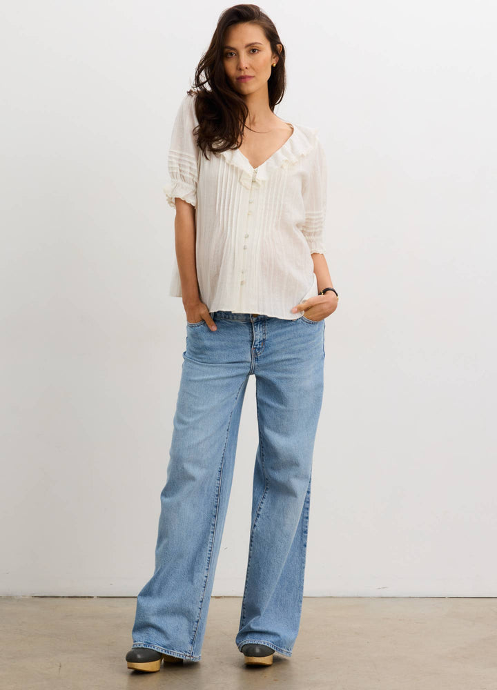 Hatch Collection The Lou Lou Nursing Blouse - Vanilla