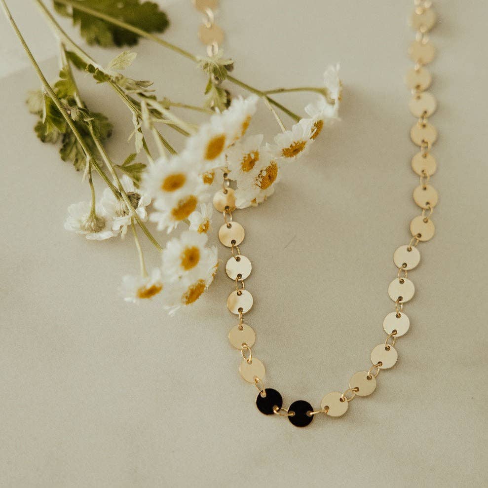 Mauve Jewelry Co. Chloe Gold Filled Coin Necklace