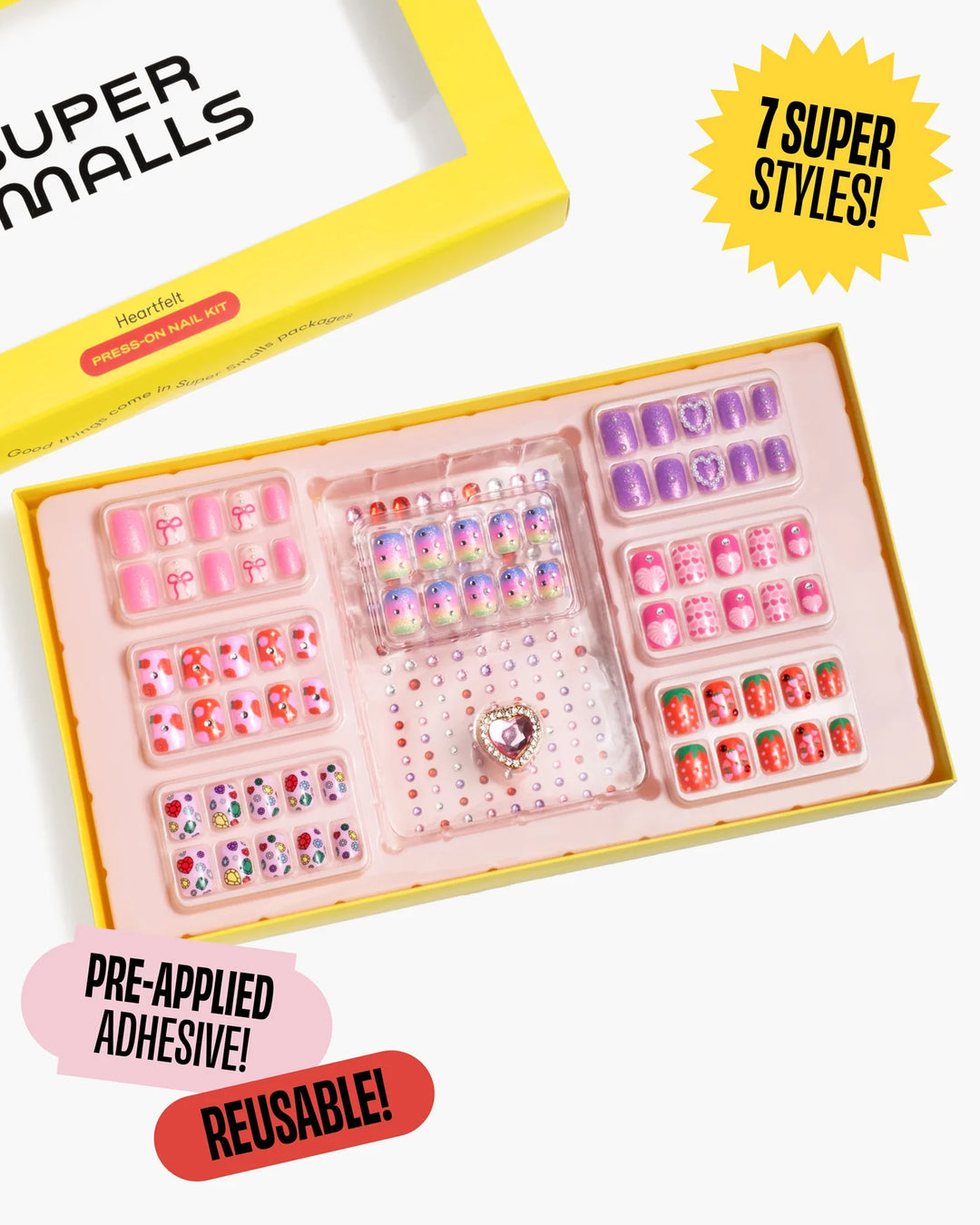 Super Smalls Press-On Nail Kit - Heartfelt