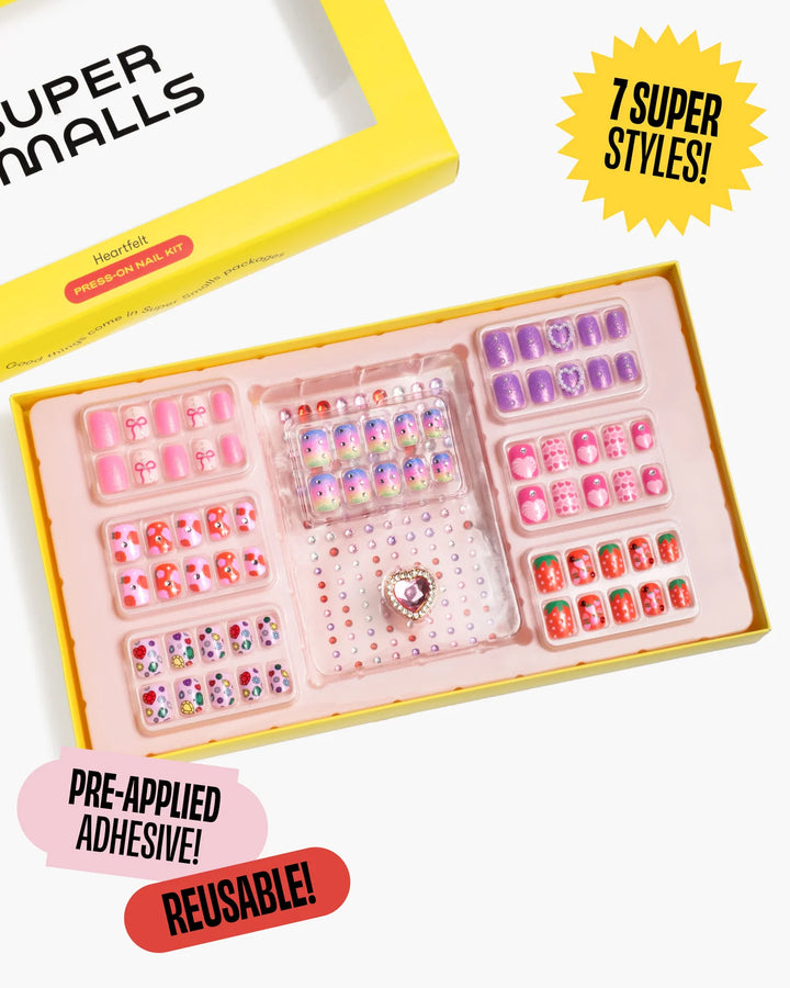 Super Smalls Press-On Nail Kit - Heartfelt