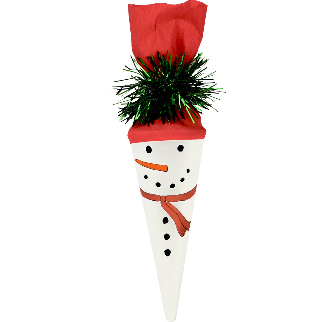 TOPS Malibu Mini 7" Surprise Cone - Winter Holiday Snowman