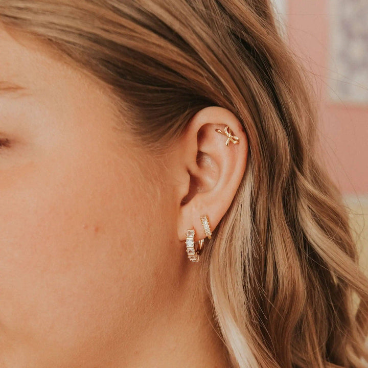 Mauve Jewelry Co Charlotte Diamond Gold Filled Hoops
