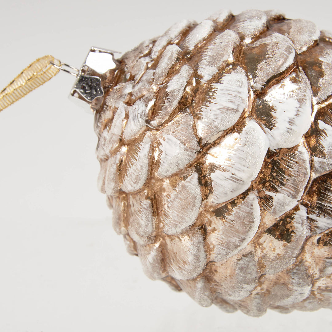 Primitives By Kathy Glass Snowy Pinecone Christmas Ornament