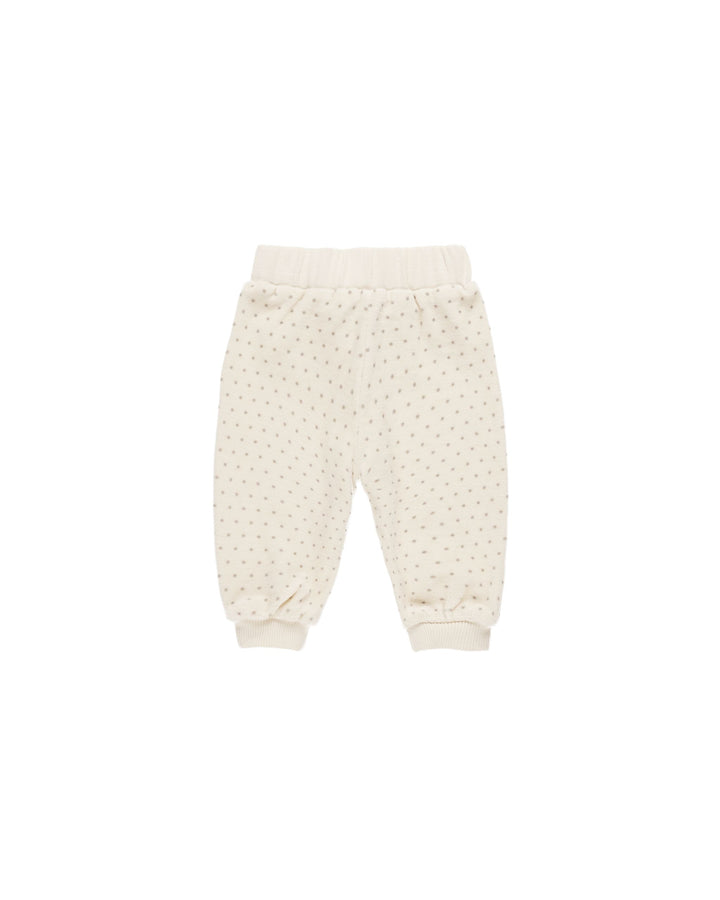 Quincy Mae Velour Relaxed Sweatshirt + Sweatpants Set - Polka Dot