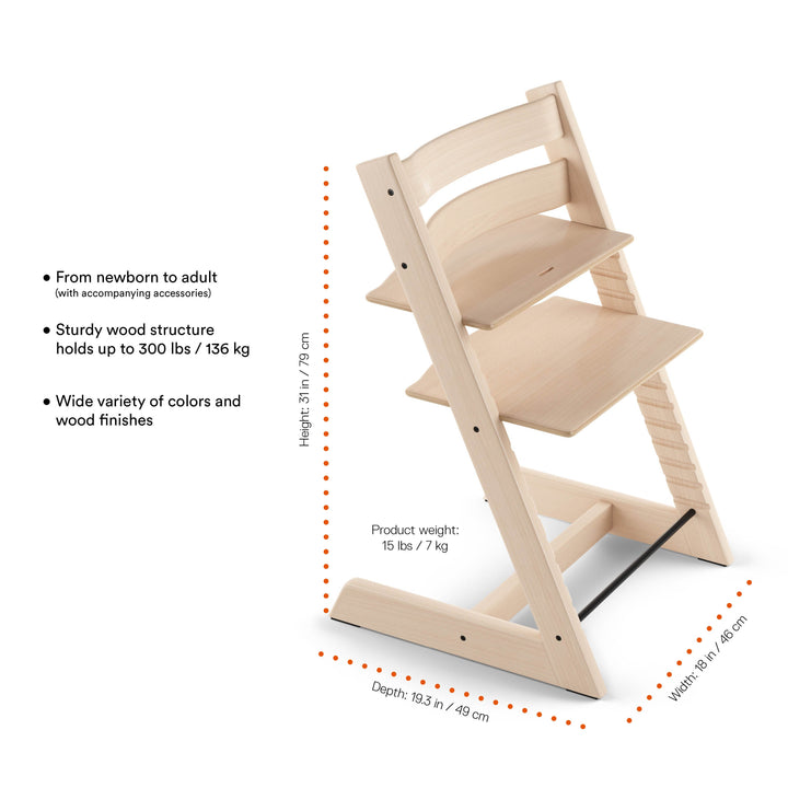 Stokke Tripp Trapp High Chair² Oak with Cushion and Stokke Tray