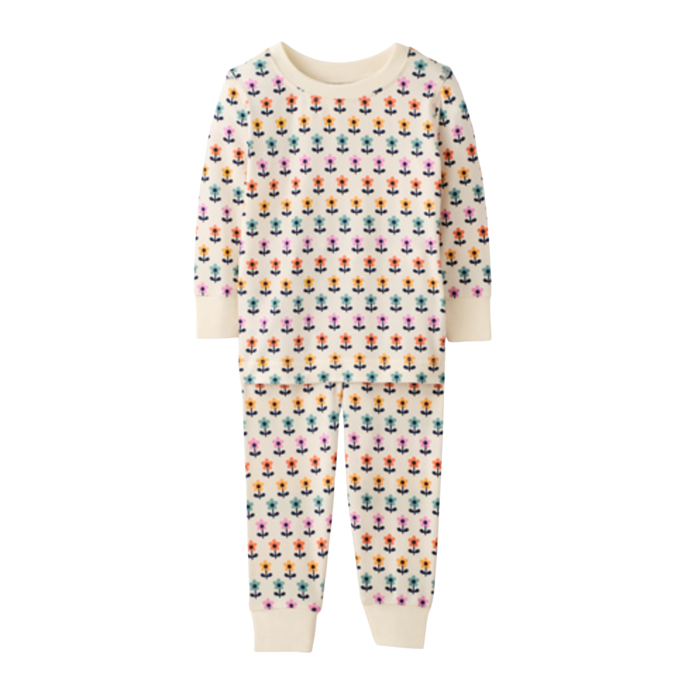 Hanna Andersson Kids Long John Pajama Set - Mini Tulips