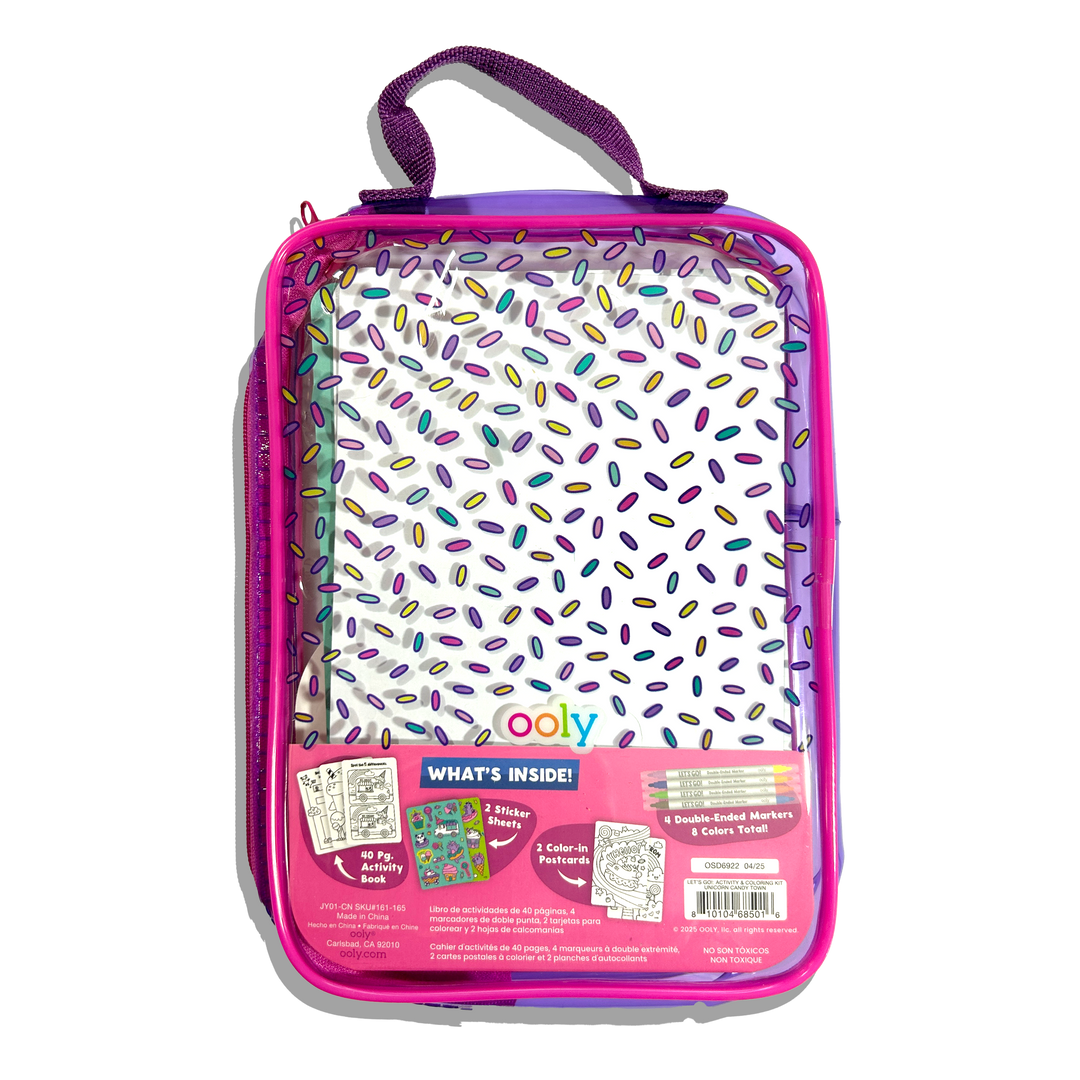 Ooly Let's Go! Activity & Coloring Kit - Unicorn Candy Town
