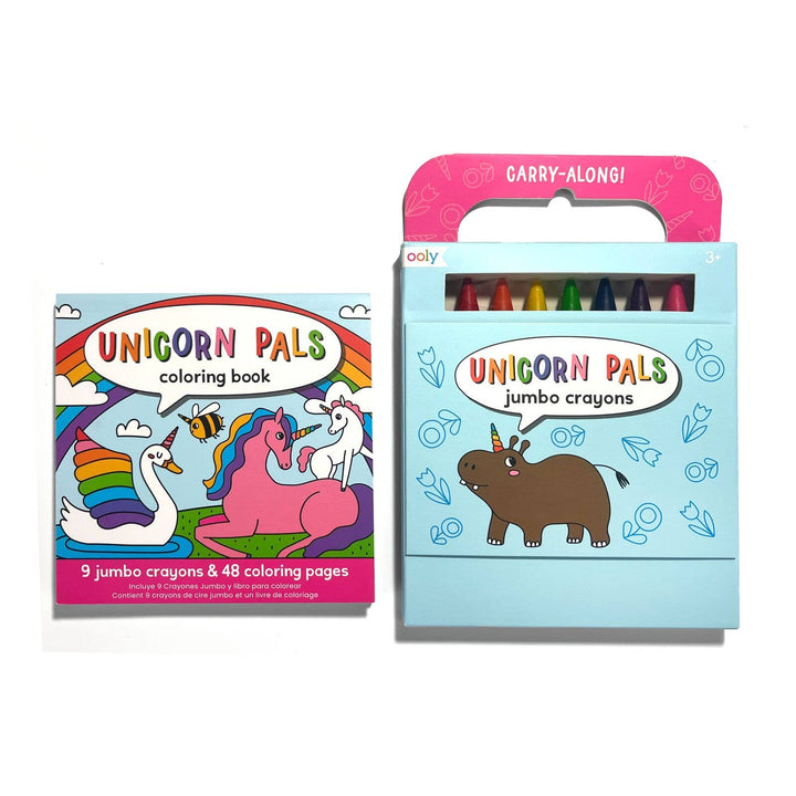 Ooly Carry-Along Coloring Book Set - Unicorn Pals (10 PC Set)