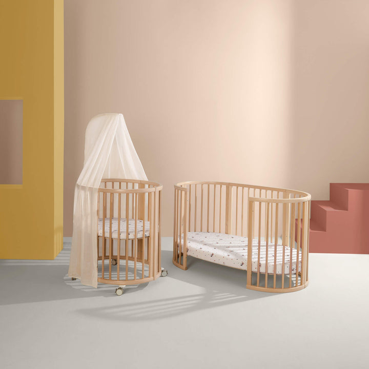 stokke sleepi bed fitted sheet Stokke Sleepi Bed Fitted Sheet Flower Ecru