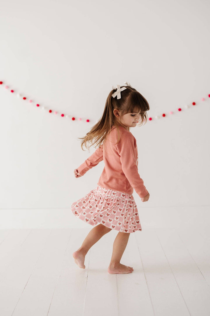 Babysprouts Checkered Heart Girl's Skort