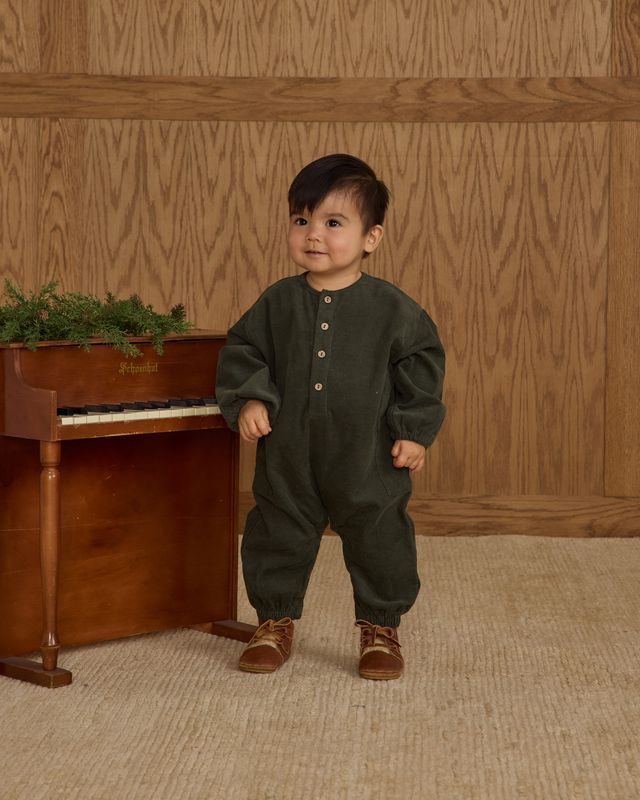 Rylee + Cru Relaxed Woven Jumpsuit - Evergreen