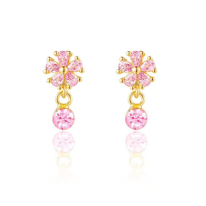 Girl Nation Little Luxe Flower Drop Earrings