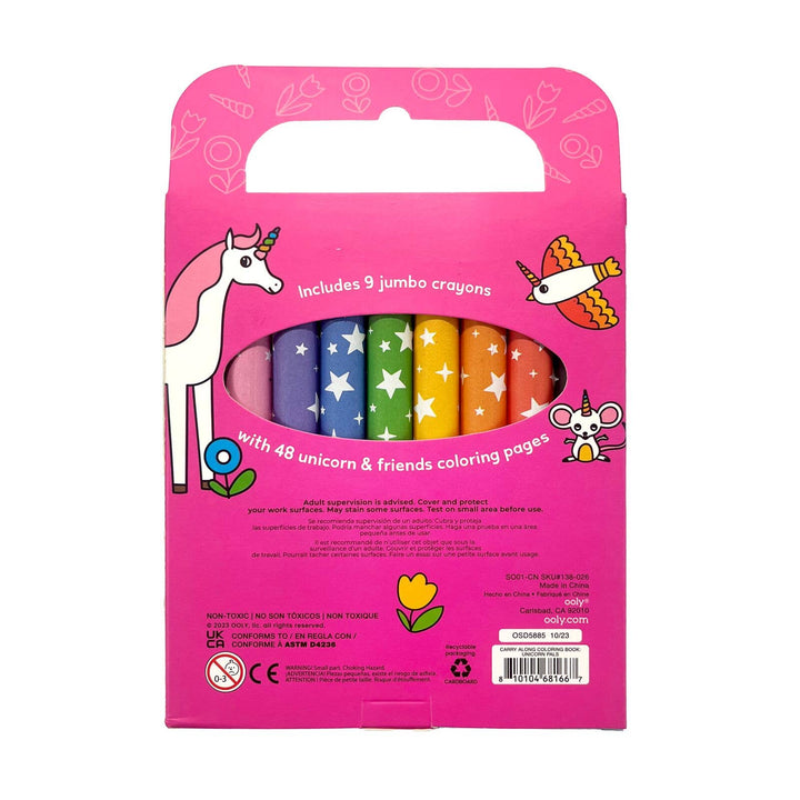 Ooly Carry-Along Coloring Book Set - Unicorn Pals (10 PC Set)
