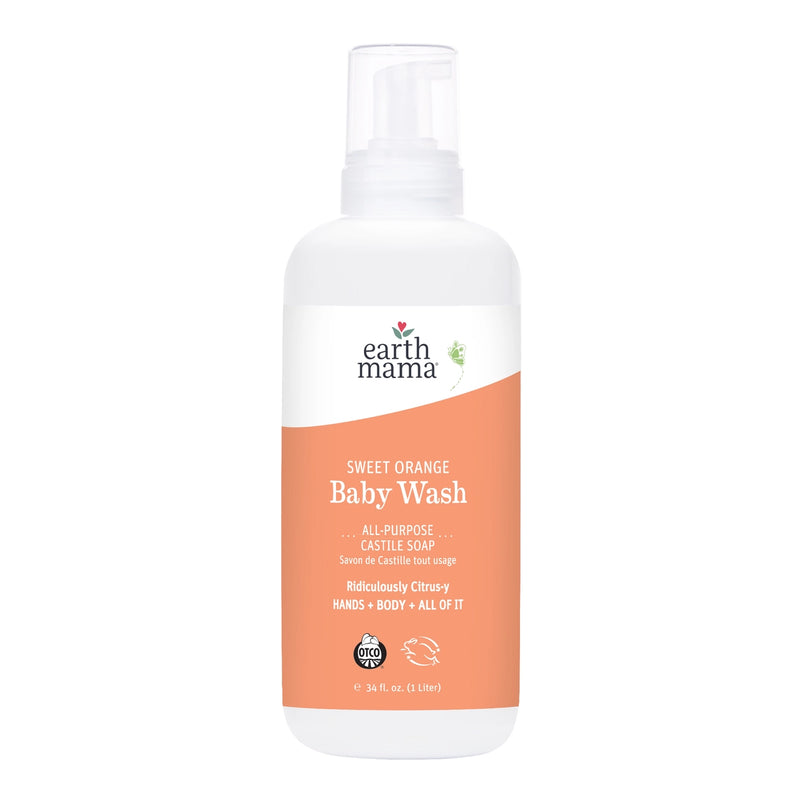 Earth Mama Sweet Orange Baby Wash - 34oz