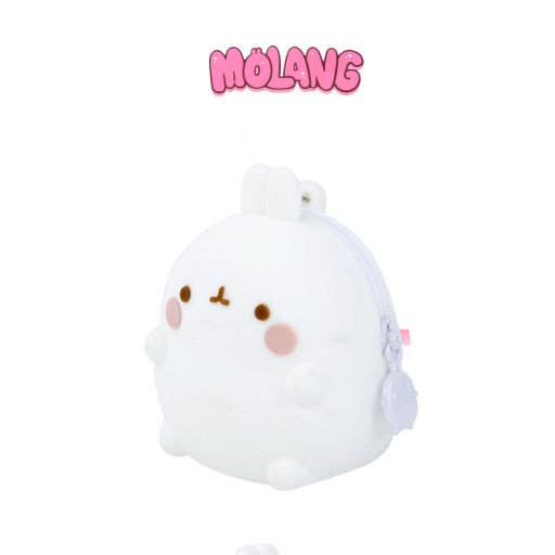Molang Silicone Zipper Pouch – Soft Coin Purse with Charm