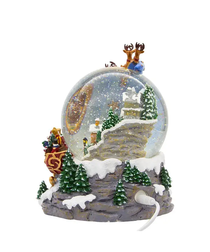 Kurt S. Adler Battery Operated Musical Santa and Sled Water Globe