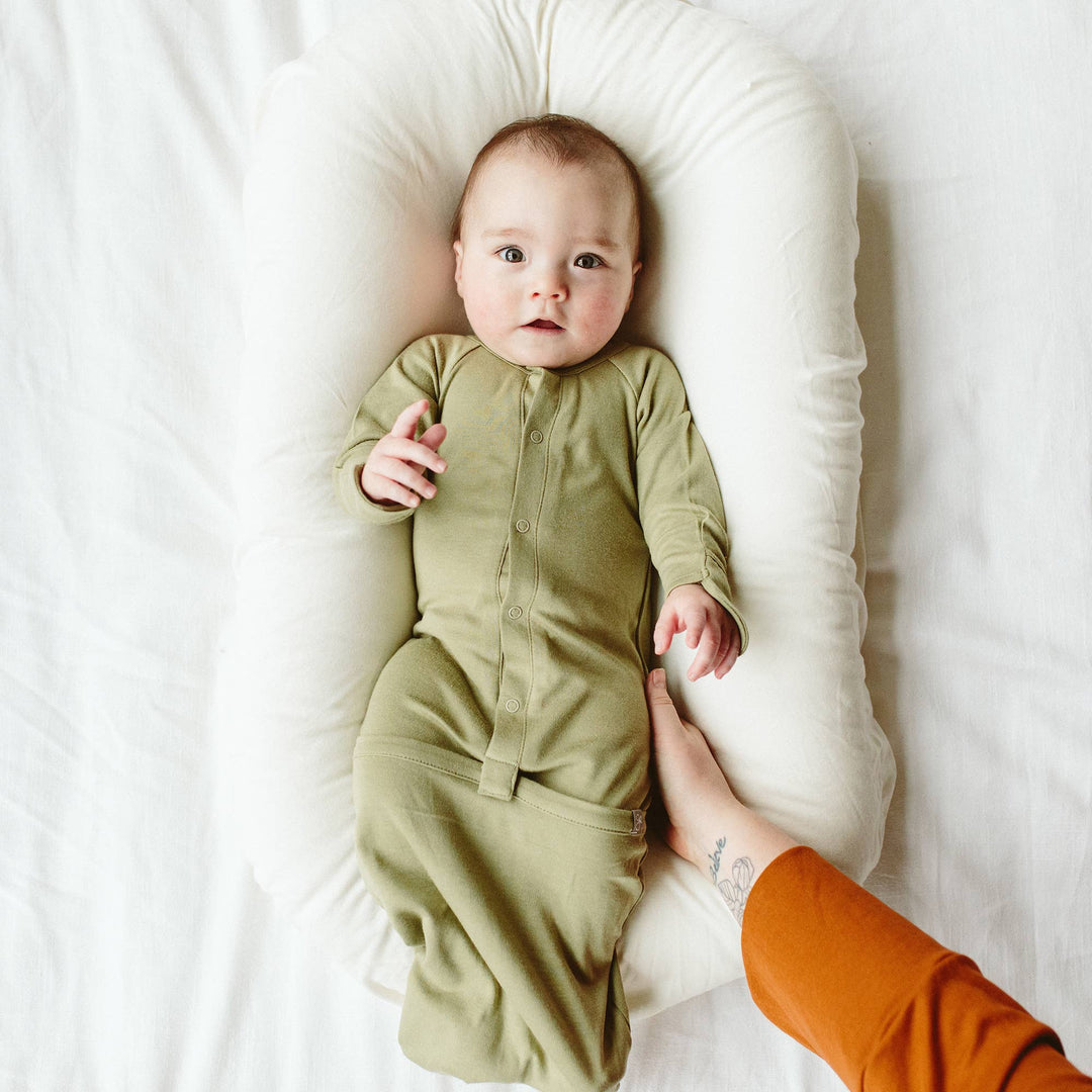 Goumi Viscose + Organic Cotton Changing Pad Cover - Cloud