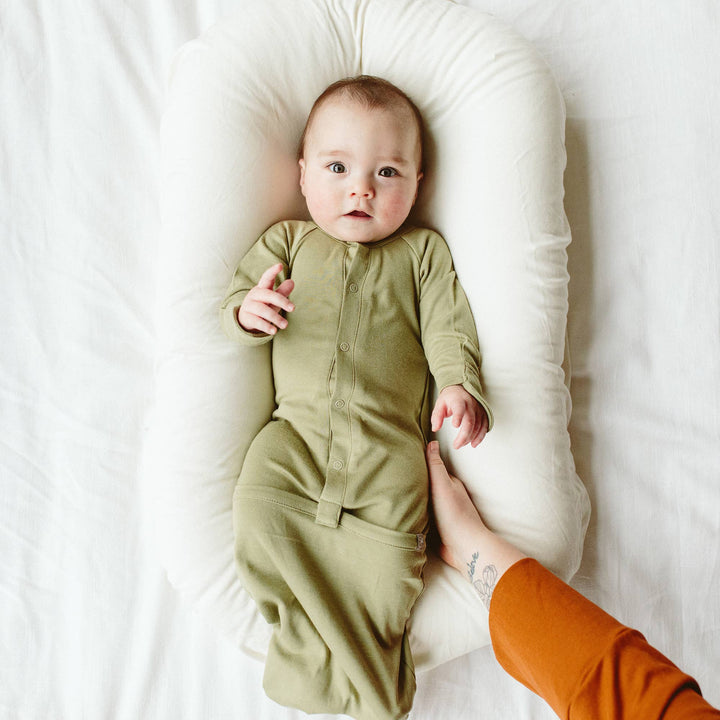 Goumi Viscose + Organic Cotton Changing Pad Cover - Cloud