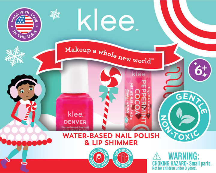 Klee Kids Angels' Grace - Water-Based Nail Polish Lip Shimmer Set