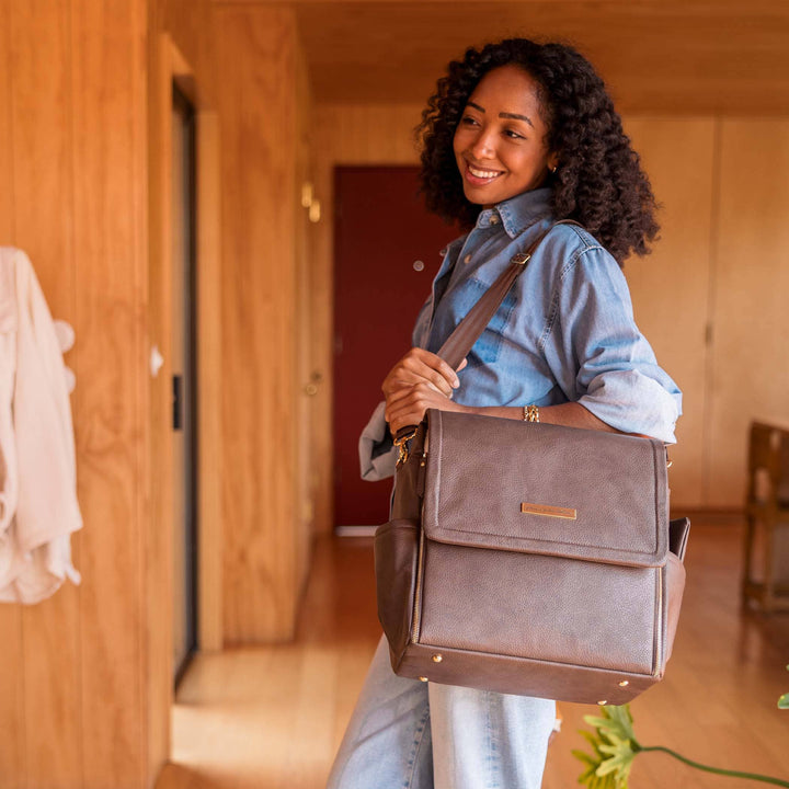 Petunia Boxy Backpack - Saddle