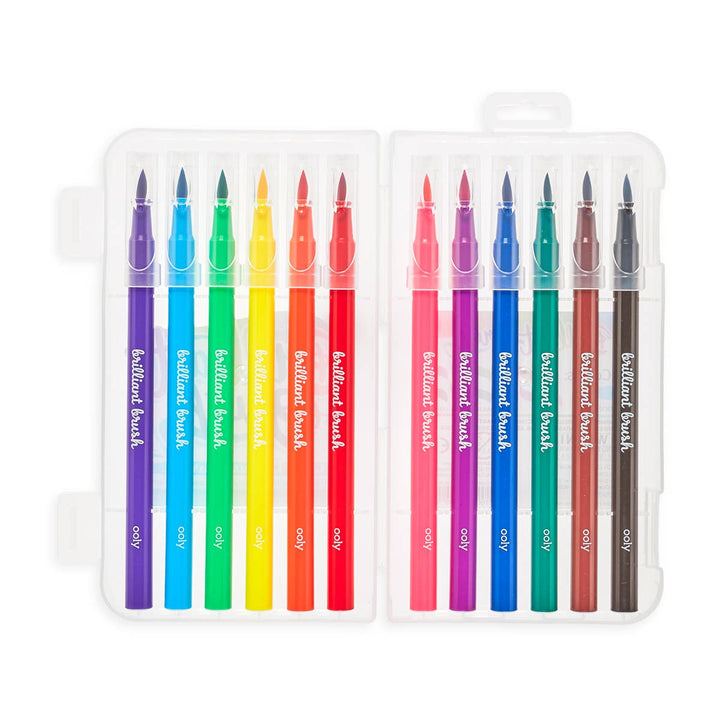 Ooly Brilliant Brush Brush Markers (Set of 12)