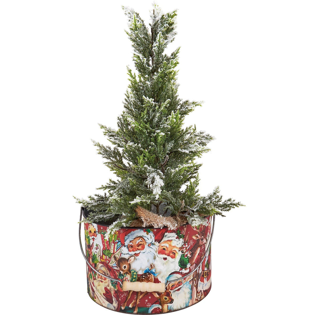 Primitives By Kathy Retro Santa Bucket